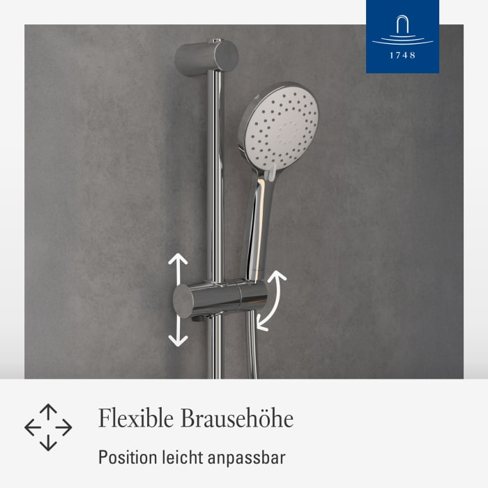 Villeroy & Boch Universal Showers Duschgarnitur mit drei Funktionen für Wandmontage