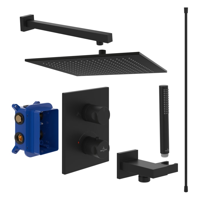 Villeroy & Boch Universal Taps & Fittings Unterputz-Thermostat-Set inkl. Regenbrause und Handbrause