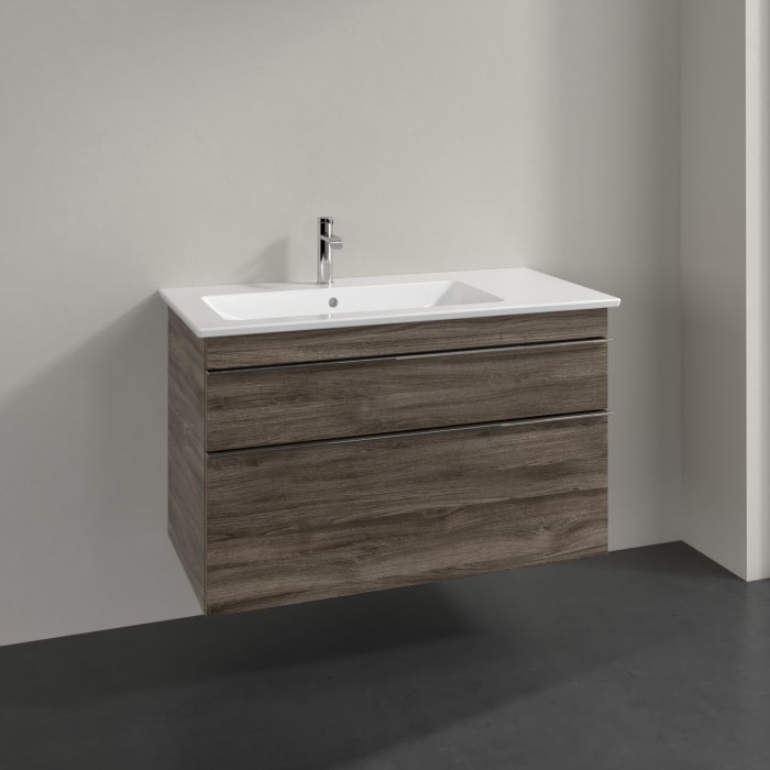 Villeroy & Boch Venticello Waschtischunterschrank 95,3 x 59 cm, 2 Auszüge, für Waschbecken links