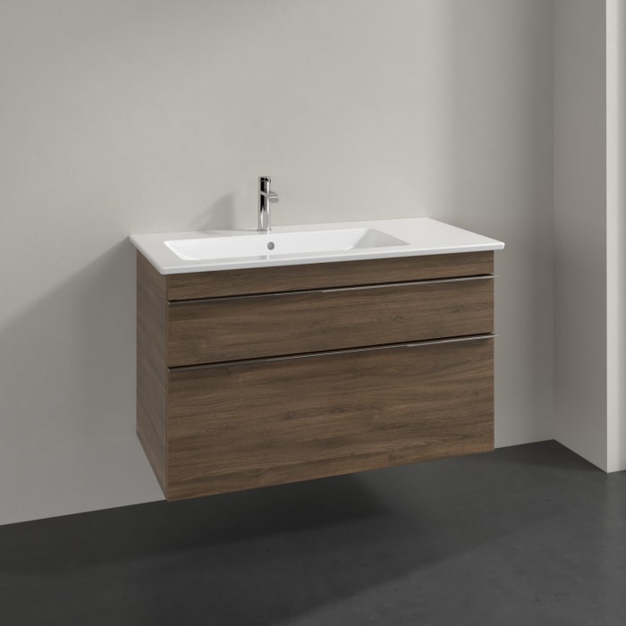 Villeroy & Boch Venticello Waschtischunterschrank 95,3 x 59 cm, 2 Auszüge, für Waschbecken links