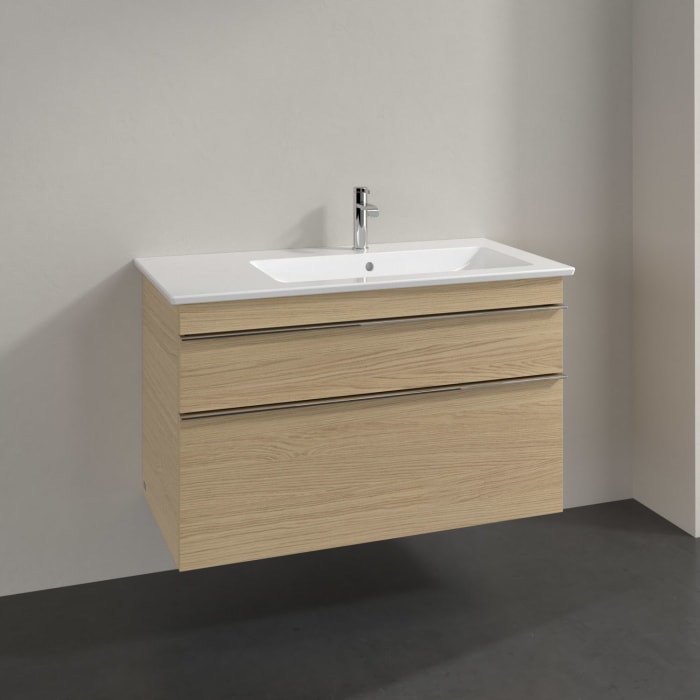 Villeroy & Boch Venticello Waschtischunterschrank 95,3 x 59 cm, 2 Auszüge, für Waschbecken rechts