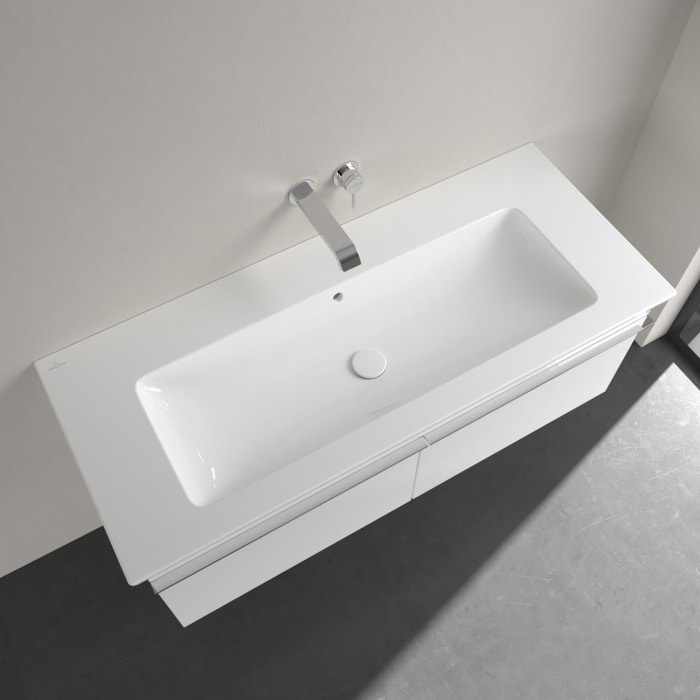 Villeroy & Boch Venticello Schrankwaschtisch 120 x 50 cm, ohne Hahnloch, mit Überlauf