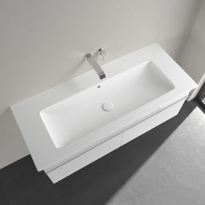 Villeroy & Boch Venticello Schrankwaschtisch 120 x 50 cm, ohne Hahnloch, mit Überlauf