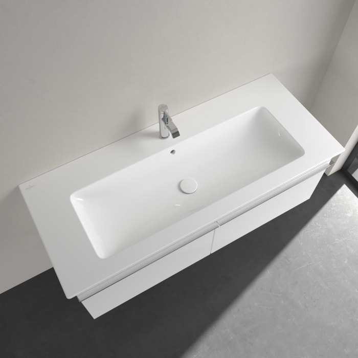 Villeroy & Boch Venticello Schrankwaschtisch 120 x 50 cm, mit 1 Hahnloch, mit Überlauf