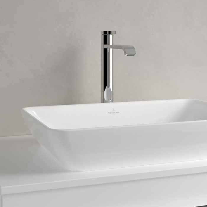 Villeroy & Boch Venticello Halbeinbau-Aufsatzwaschtisch 55 x 36 cm, ohne Hahnloch, mit Überlauf