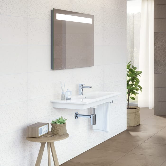 Villeroy & Boch Venticello Schrankwaschtisch 100 x 50 cm, mit 1 Hahnloch, mit Überlauf, Becken rechts