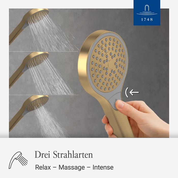 Villeroy & Boch Verve Showers Handbrause mit drei Strahlarten