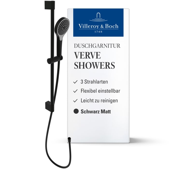 Villeroy & Boch Verve Showers Duschgarnitur mit drei Strahlarten