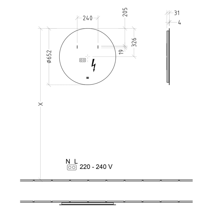 Villeroy & Boch More to See Lite Lichtspiegel 65 cm