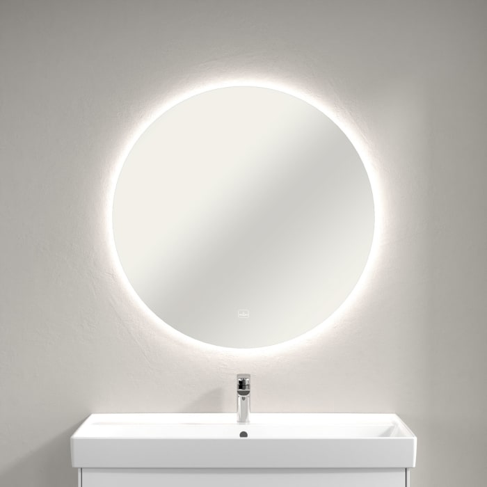 Villeroy & Boch Badspiegel More to See Lite mit umlaufendem LED Licht, Ø 85 cm
