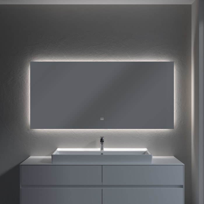 Villeroy & Boch Badspiegel More To See Lite mit umlaufendem LED Licht in den Maßen 160 x 75 cm