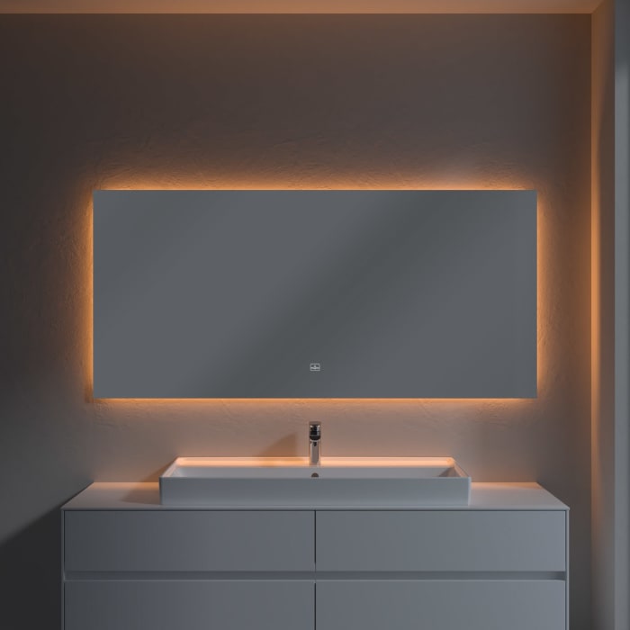 Villeroy & Boch Badspiegel More To See Lite mit umlaufendem LED Licht in den Maßen 160 x 75 cm