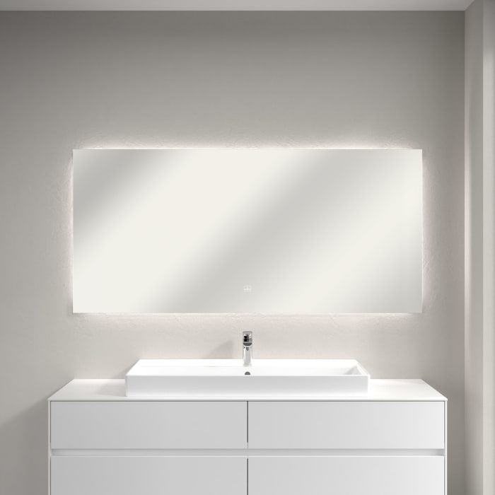 Villeroy & Boch Badspiegel More To See Lite mit umlaufendem LED Licht in den Maßen 160 x 75 cm