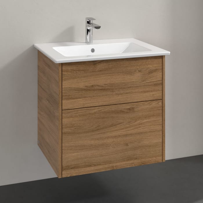 Villeroy & Boch Finero Waschtischunterschrank 65 cm mit Waschtisch, 2 Auszüge