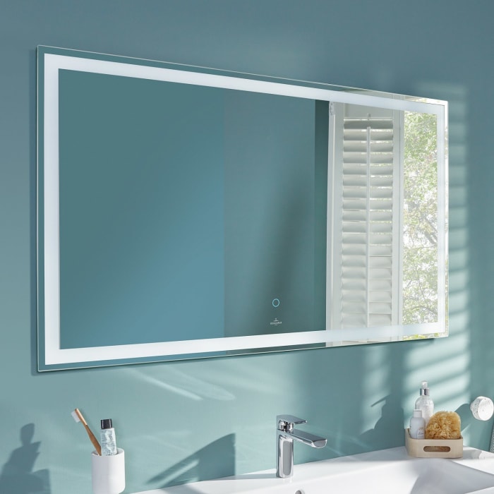 Villeroy & Boch Finero Waschtischunterschrank 120 cm mit Waschtisch und Spiegel, 4 Auszüge