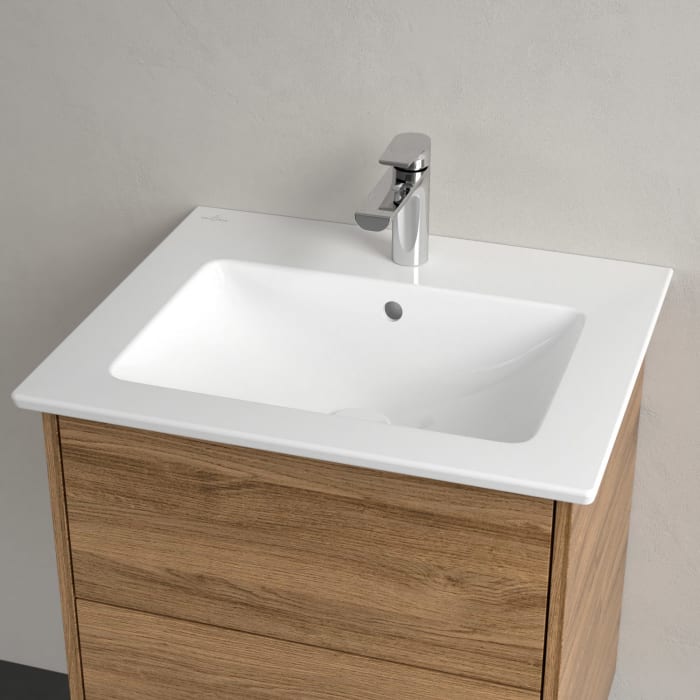 Villeroy & Boch Finero Waschtischunterschrank 60 cm mit Waschtisch und Spiegel, 2 Auszüge