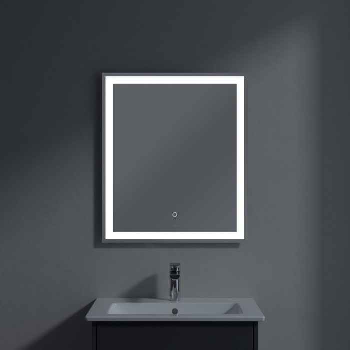 Villeroy & Boch Finero Waschtischunterschrank 65 cm mit Waschtisch und Spiegel, 2 Auszüge