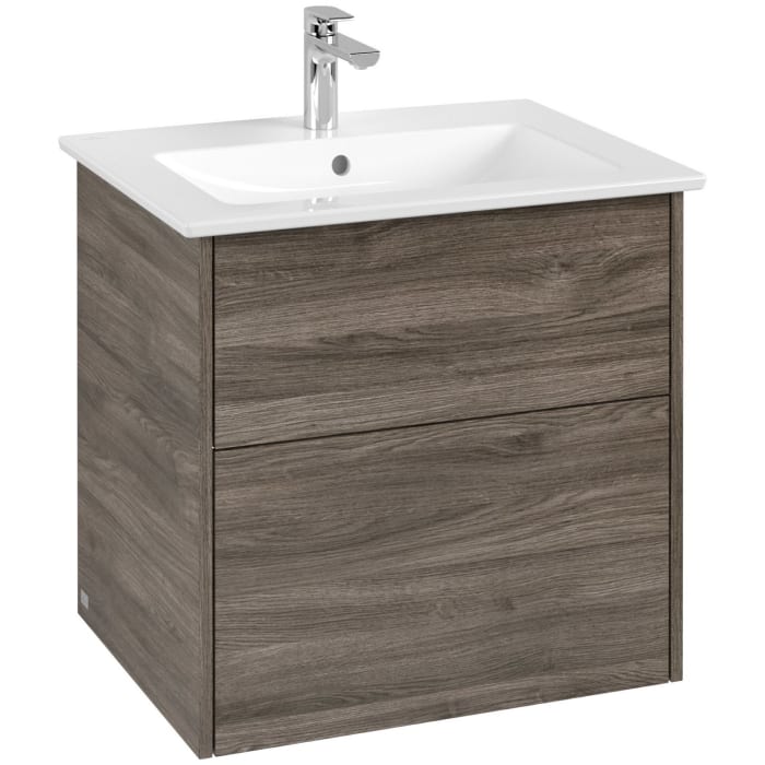 Villeroy & Boch Finero Waschtischunterschrank 65 cm mit Waschtisch, 2 Auszüge