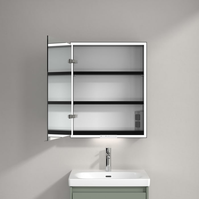 Villeroy & Boch My View+ Aufputz-Spiegelschrank 60 x 75 cm, Anschlag links