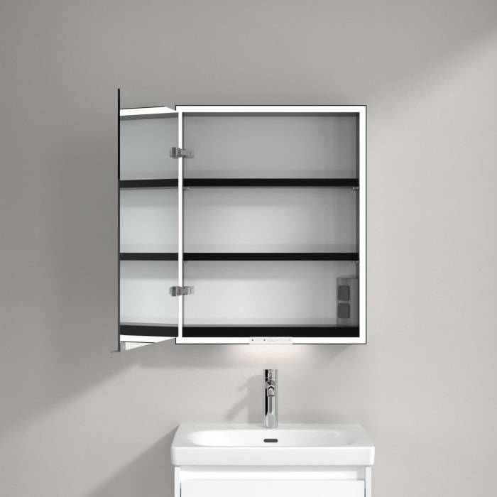 Villeroy & Boch My View+ Aufputz-Spiegelschrank 60 x 75 cm, Anschlag links