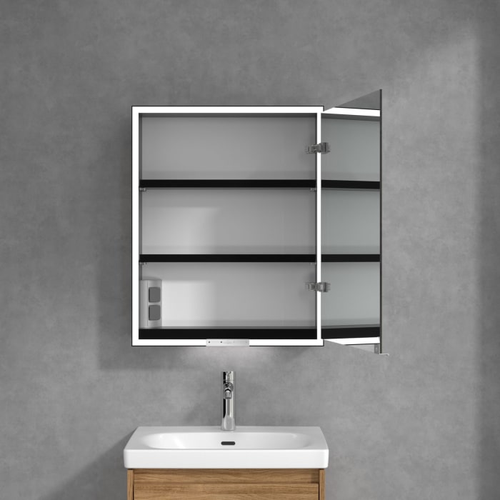 Villeroy & Boch My View+ Aufputz-Spiegelschrank 60 x 75 cm, Anschlag rechts