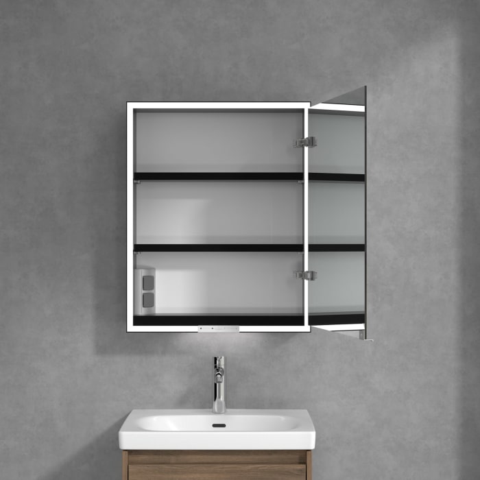 Villeroy & Boch My View+ Aufputz-Spiegelschrank 60 x 75 cm, Anschlag rechts