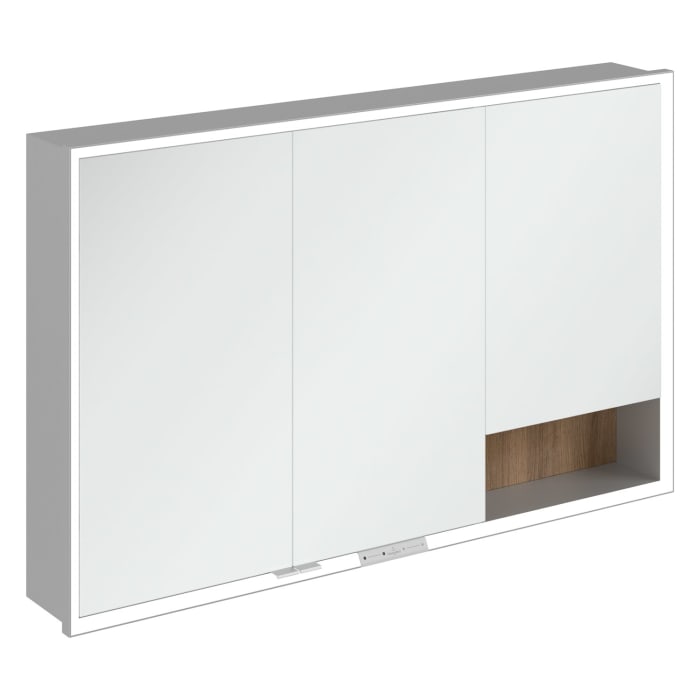 Villeroy & Boch My View+ Einbau-Spiegelschrank 120 x 75 cm