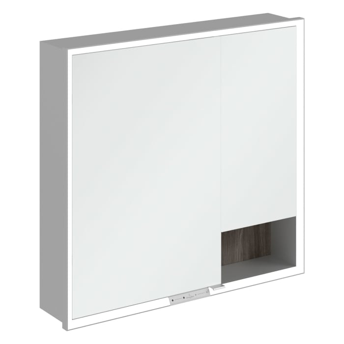Villeroy & Boch My View+ Einbau-Spiegelschrank 80 x 75 cm