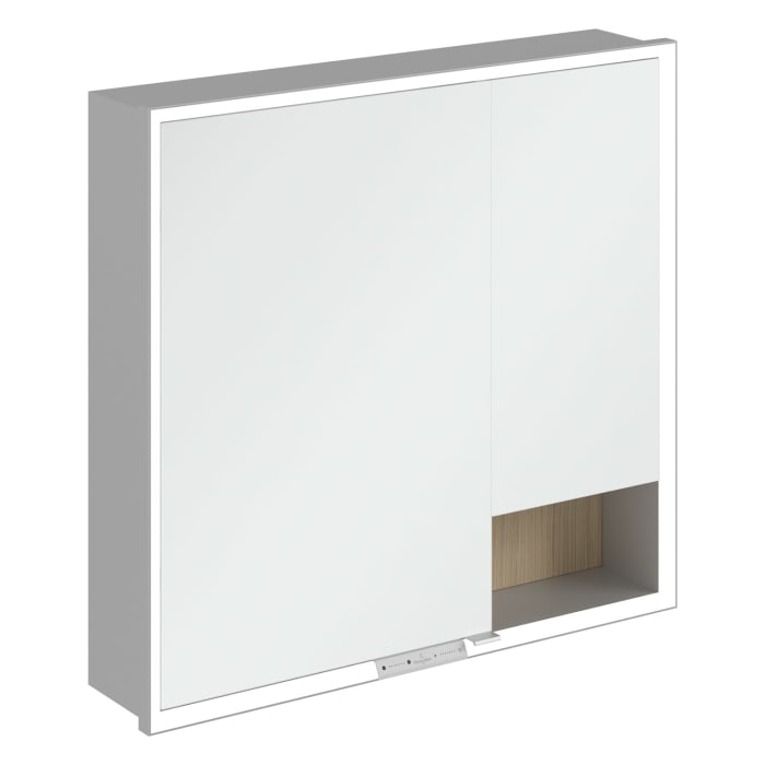Villeroy & Boch My View+ Einbau-Spiegelschrank 80 x 75 cm