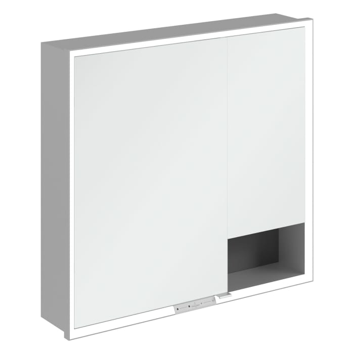 Villeroy & Boch My View+ Einbau-Spiegelschrank 80 x 75 cm