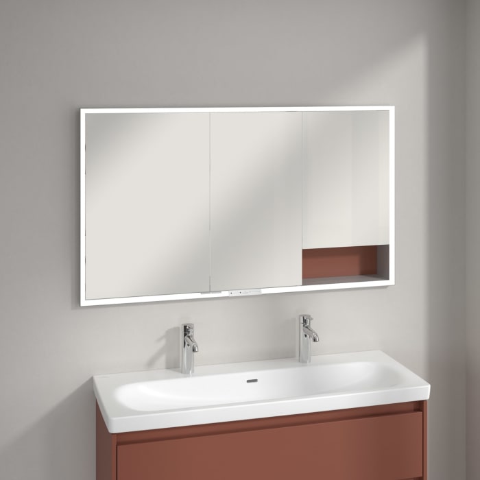 Villeroy & Boch My View+ Einbau-Spiegelschrank 130 x 75 cm