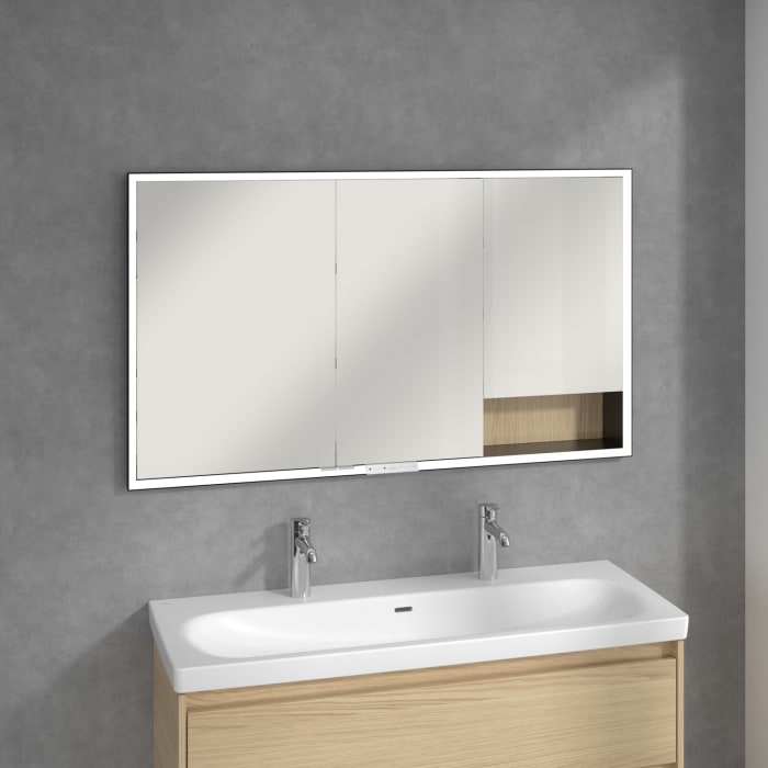 Villeroy & Boch My View+ Einbau-Spiegelschrank 130 x 75 cm