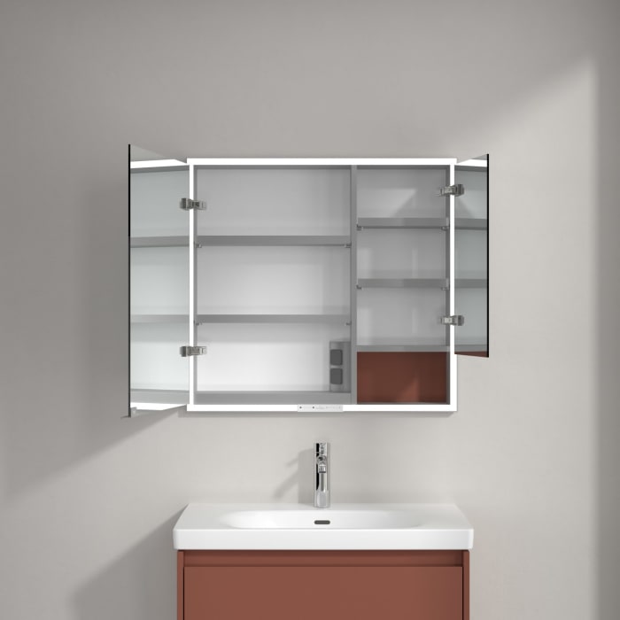 Villeroy & Boch My View+ Einbau-Spiegelschrank 80 x 75 cm