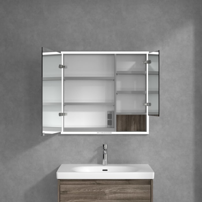 Villeroy & Boch My View+ Einbau-Spiegelschrank 80 x 75 cm