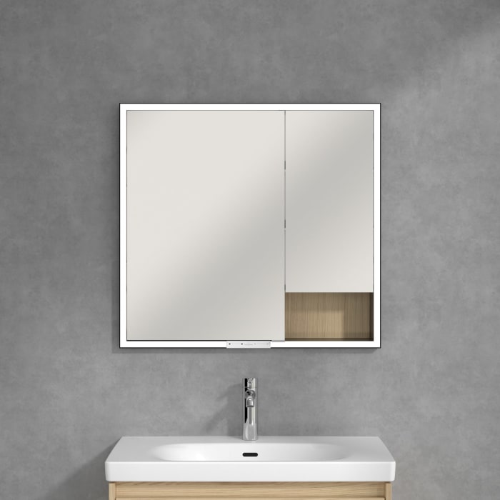 Villeroy & Boch My View+ Einbau-Spiegelschrank 80 x 75 cm