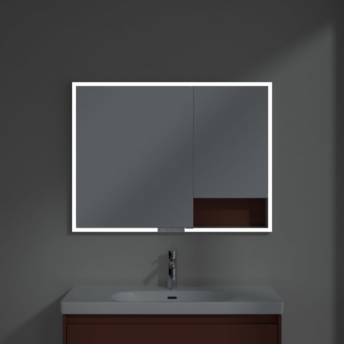 Villeroy & Boch My View+ Einbau-Spiegelschrank 100 x 75 cm