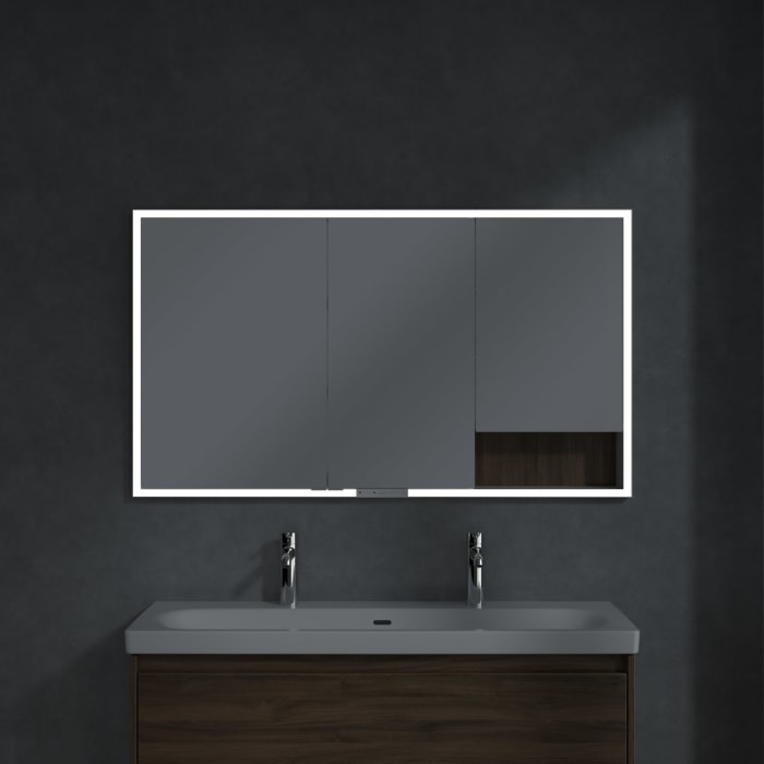 Villeroy & Boch My View+ Einbau-Spiegelschrank 130 x 75 cm