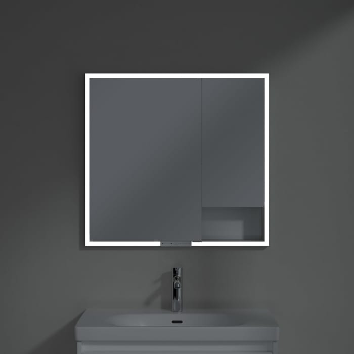 Villeroy & Boch My View+ Einbau-Spiegelschrank 80 x 75 cm