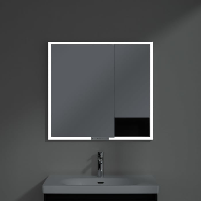 Villeroy & Boch My View+ Einbau-Spiegelschrank 80 x 75 cm