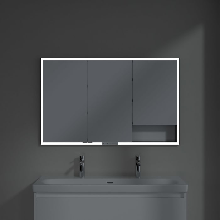 Villeroy & Boch My View+ Einbau-Spiegelschrank 120 x 75 cm