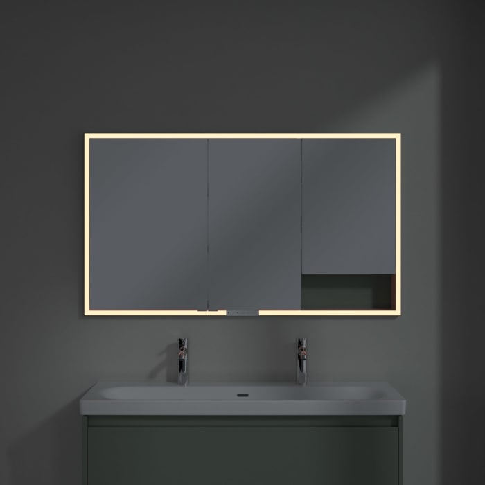 Villeroy & Boch My View+ Einbau-Spiegelschrank 130 x 75 cm