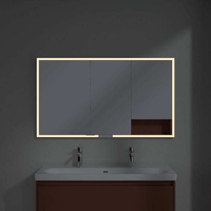 Villeroy & Boch My View+ Einbau-Spiegelschrank 130 x 75 cm