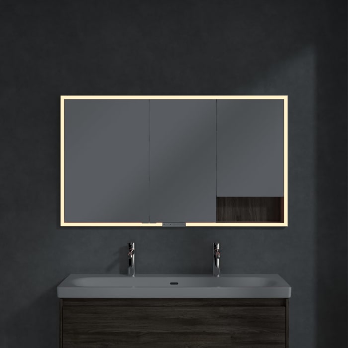 Villeroy & Boch My View+ Einbau-Spiegelschrank 130 x 75 cm