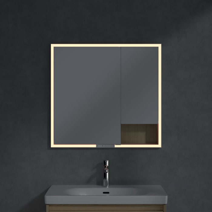 Villeroy & Boch My View+ Einbau-Spiegelschrank 80 x 75 cm