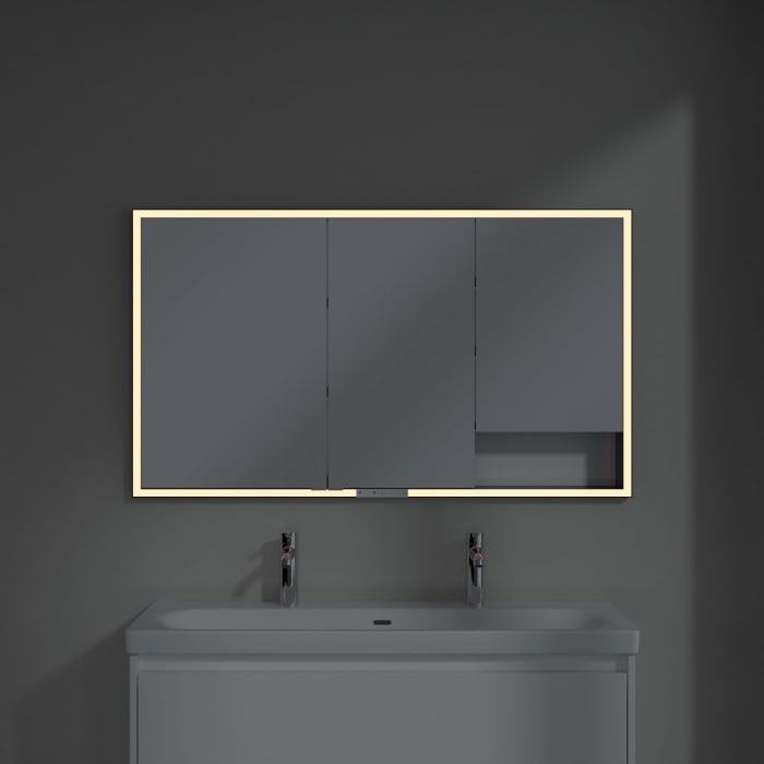 Villeroy & Boch My View+ Einbau-Spiegelschrank 130 x 75 cm