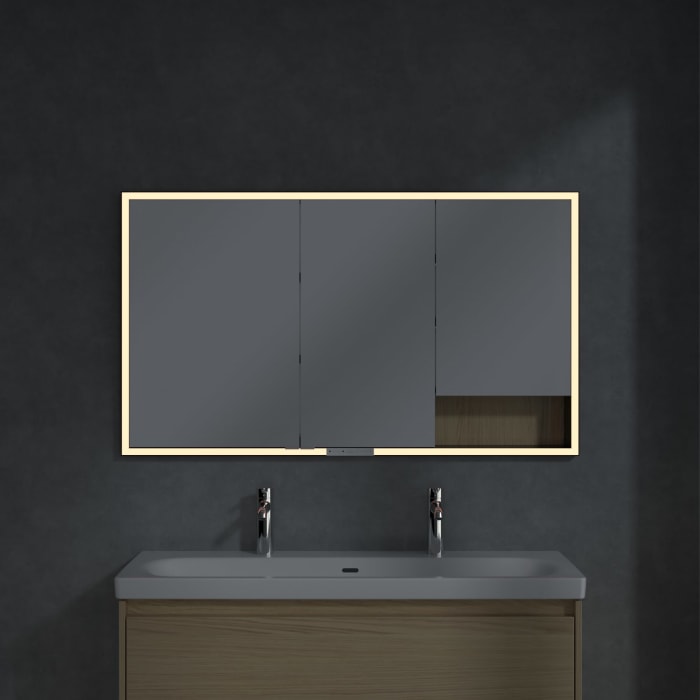 Villeroy & Boch My View+ Einbau-Spiegelschrank 130 x 75 cm