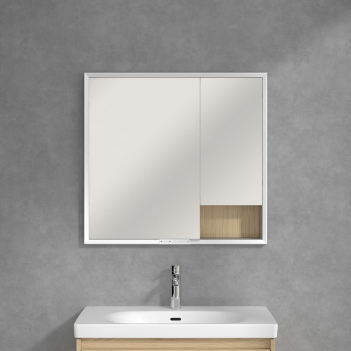 Villeroy & Boch My View+ Einbau-Spiegelschrank 80 x 75 cm