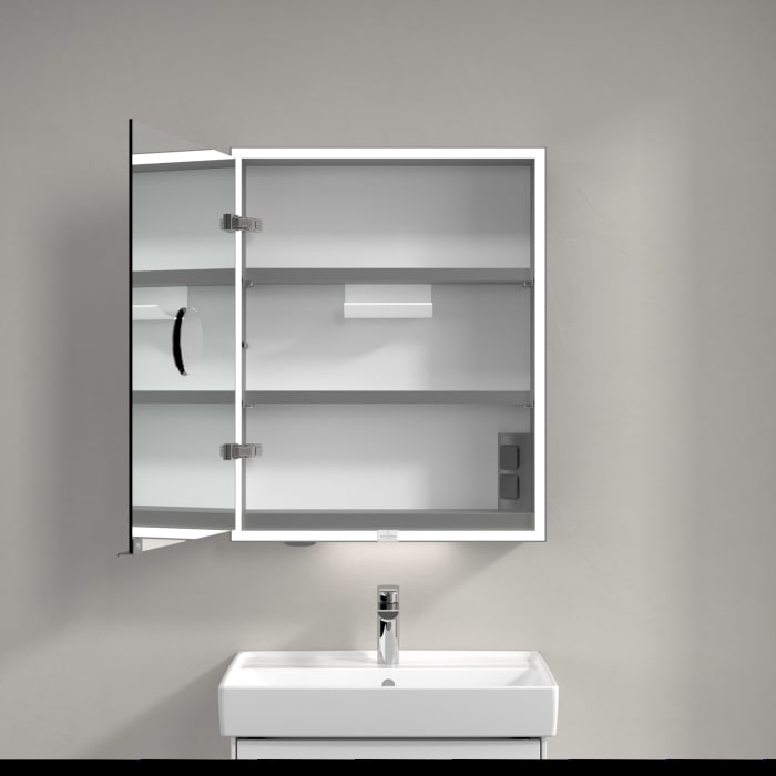 Villeroy & Boch My View Now Vorbau-Spiegelschrank 60 cm, 1 Tür Anschlag links, Smart Home fähig