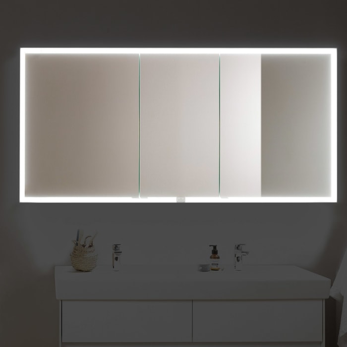 Villeroy & Boch My View Now built-in mirror cabinet 160 cm, 3 doors, with sensor dimmer