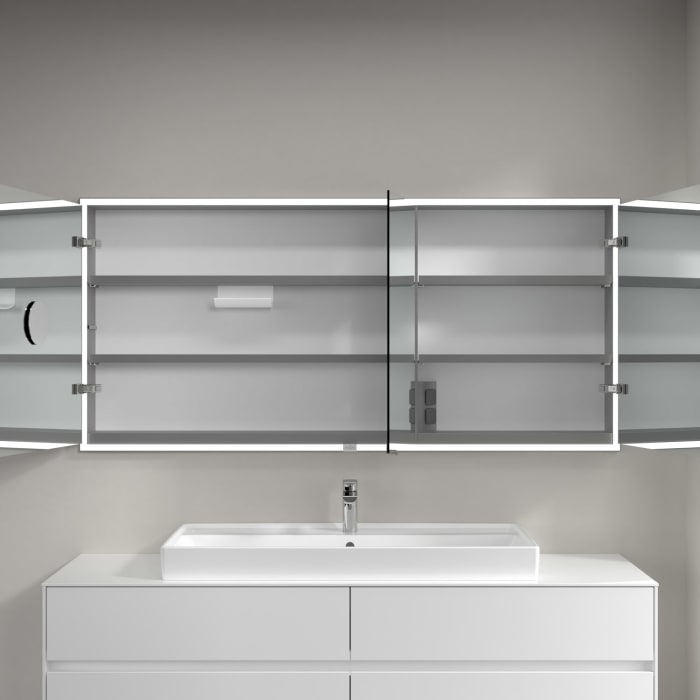 Villeroy & Boch My View Now Einbau-Spiegelschrank 160 cm, 3 Türen, mit Sensordimmer